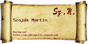 Szoják Martin névjegykártya