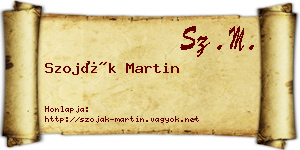 Szoják Martin névjegykártya